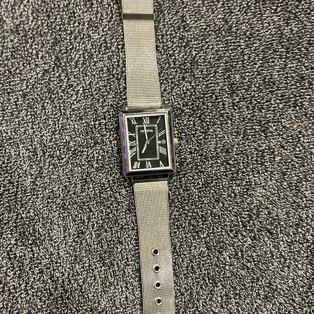 brand new silver geneva watch adjustable